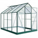 Rosette Hobby Aluminium Polycarbonate Greenhouse - 6' x 8' - Chestnut Mill