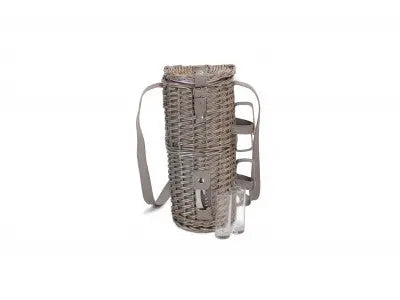 SINGLE BOTTLE & 2 CARTRIDGE GLASS CARRIER with SHOULDER STRAP - Chestnut Mill