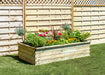 SLEEPER RAISED BED WIDE 45cm HIGH - 1.80m x 0.90m x 0.45m - Chestnut Mill