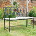 SWALLOW BACK Garden Bench - BLACK Ascalon