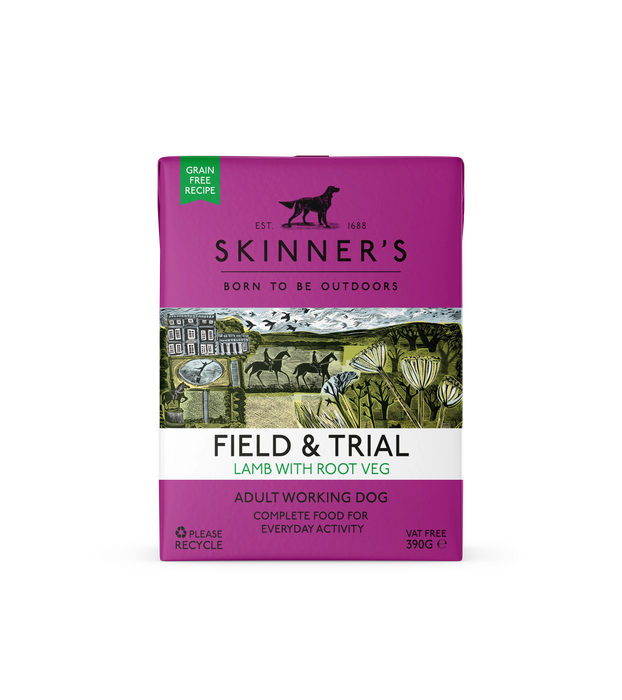 Skinner's Field & Trial Grain-Free Adult Lamb Wet Dog Food – 18 x 390g