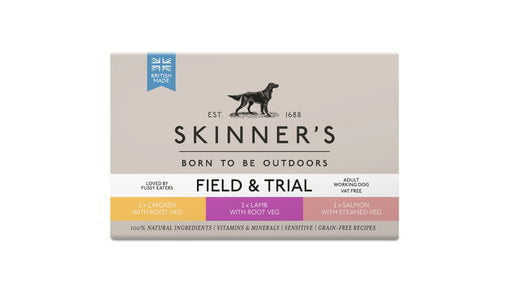 Skinner's Field & Trial Grain-Free Adult Wet Dog Food Variety Pack – 6 x 390g