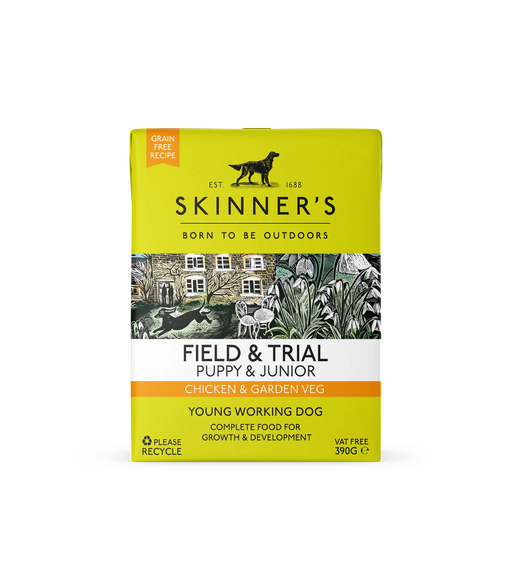Skinner's Field & Trial Grain-Free Puppy & Junior Chicken Wet Dog Food – 18 x 390g