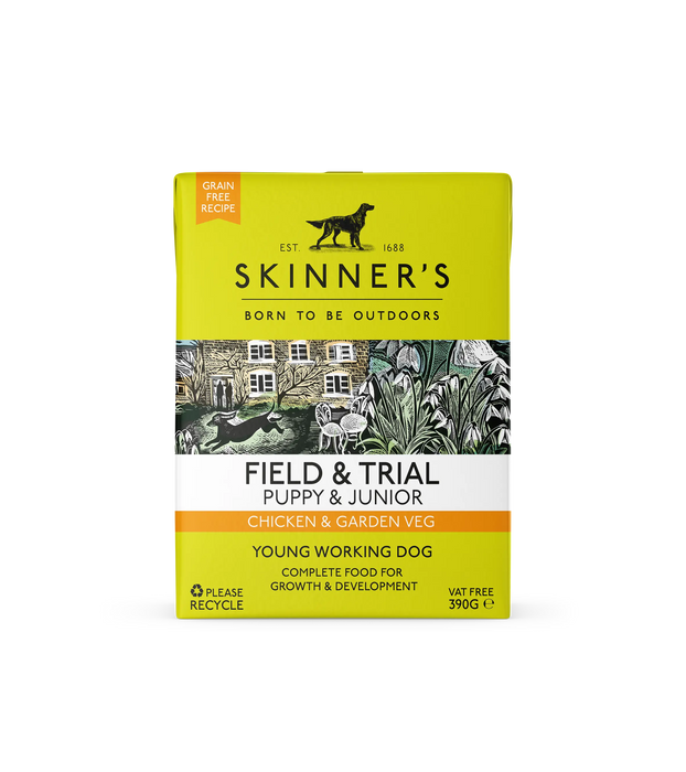 Skinner's Field & Trial Grain-Free Puppy & Junior Chicken Wet Dog Food – 18 x 390g