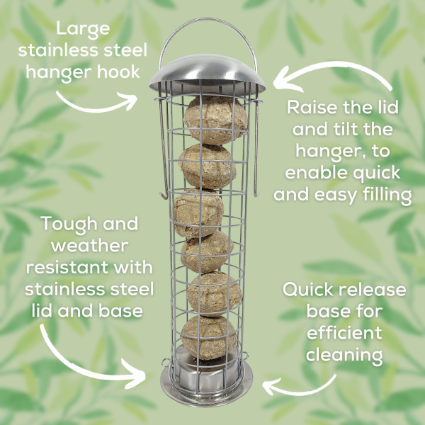 Stainless Steel Heavy Duty Suet Ball Feeder