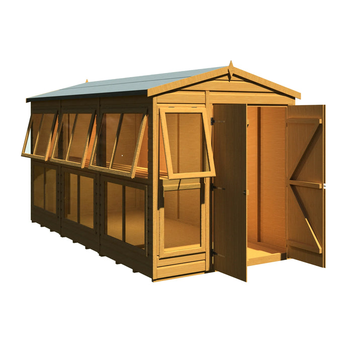 Sun Hut Potting Shed - 6'x12' - Chestnut Mill