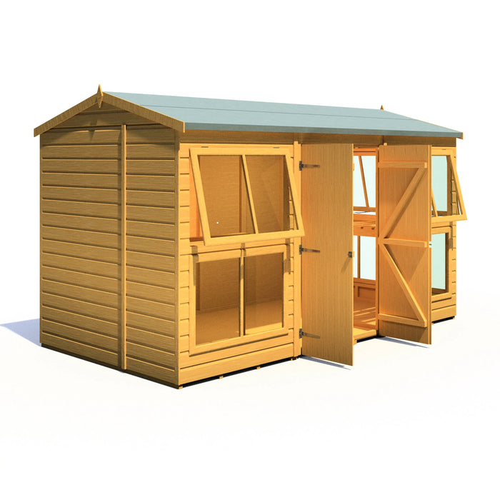 Sun Hut Potting Shed - 6'x12' - Chestnut Mill