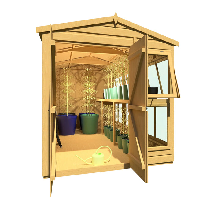 Sun Hut Potting Shed - 6'x12' - Chestnut Mill