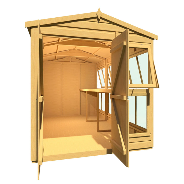 Sun Hut Potting Shed - 6'x12' - Chestnut Mill