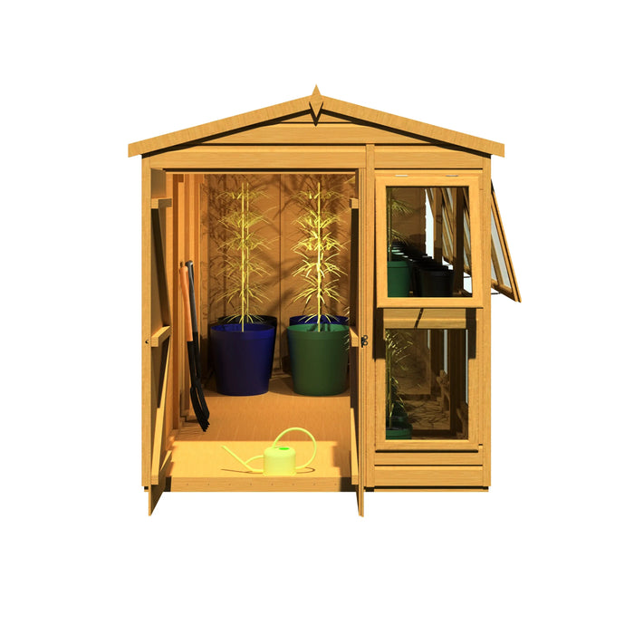 Sun Hut Potting Shed - 6'x12' - Chestnut Mill