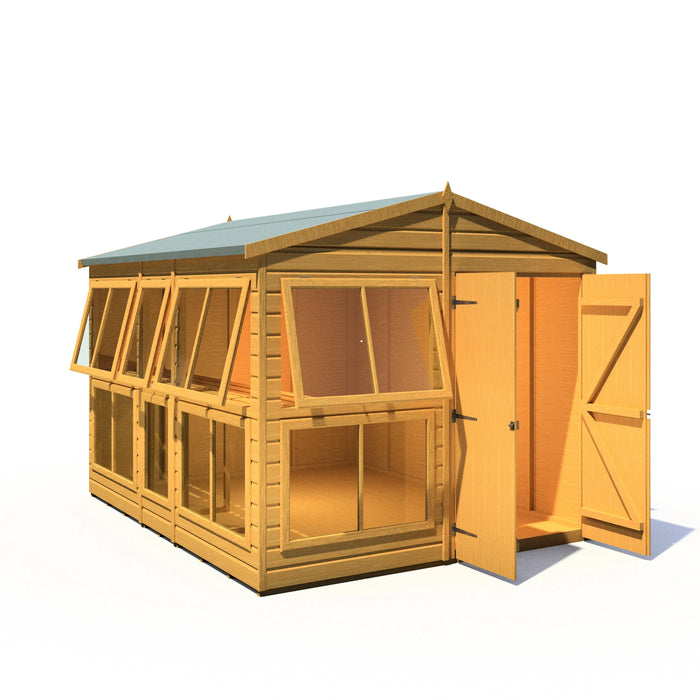 Sun Hut Potting Shed - 8'x10' - Chestnut Mill