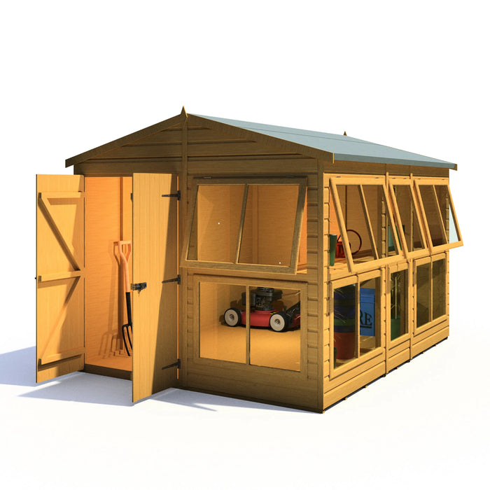 Sun Hut Potting Shed - 8'x10' - Chestnut Mill