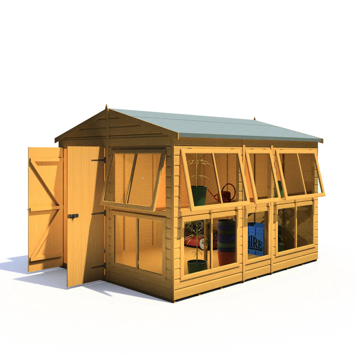 Sun Hut Potting Shed - 8'x10' - Chestnut Mill