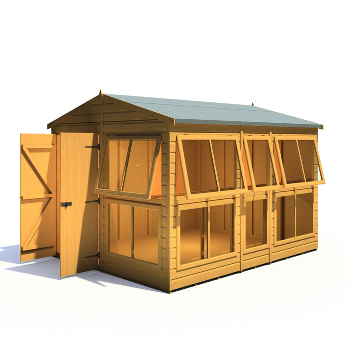 Sun Hut Potting Shed - 8'x10' - Chestnut Mill