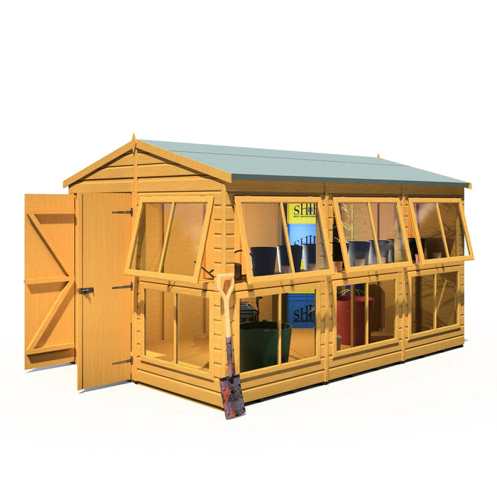 Sun Hut Potting Shed - 8'x12' - Chestnut Mill