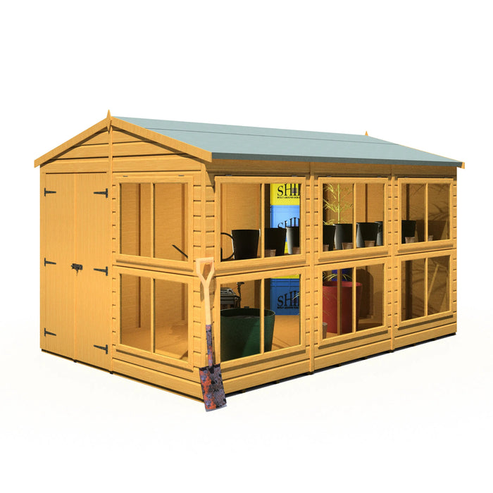 Sun Hut Potting Shed - 8'x12' - Chestnut Mill