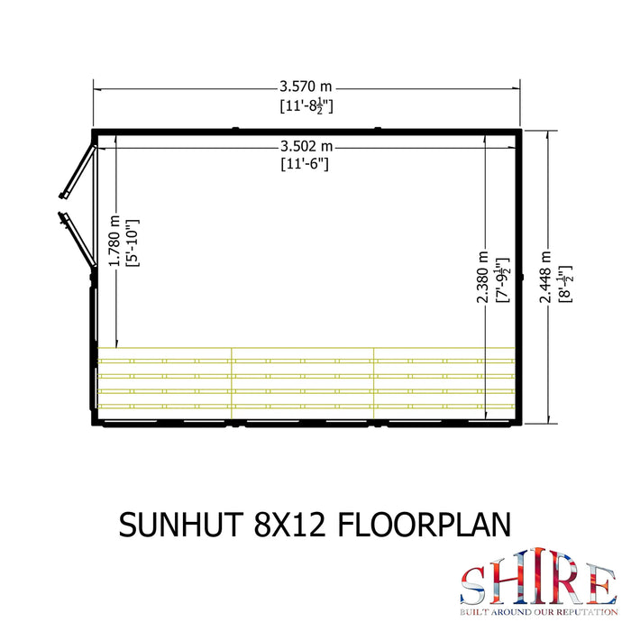 Sun Hut Potting Shed - 8'x12' - Chestnut Mill