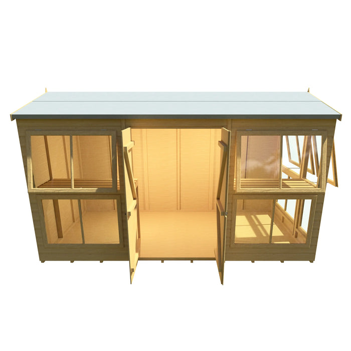 Sun Hut Potting Shed - 8'x12' - Chestnut Mill