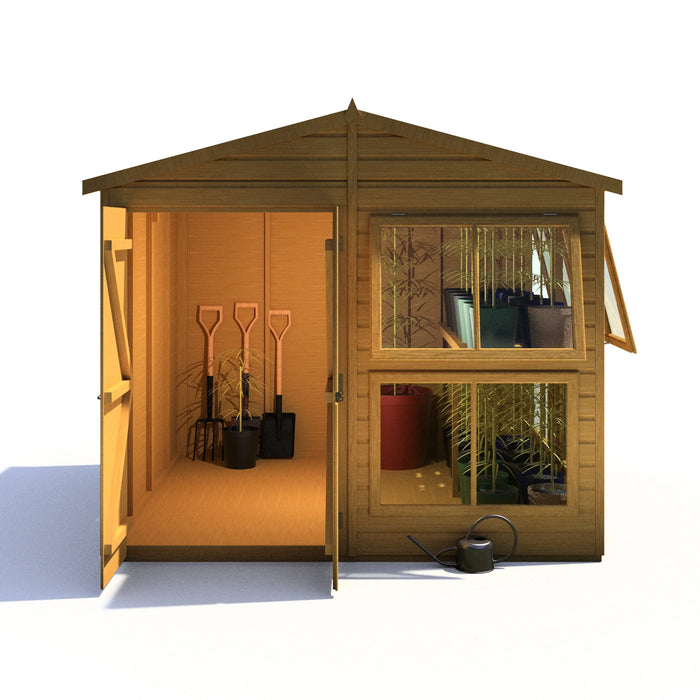 Sun Hut Potting Shed - 8'x8' - Chestnut Mill