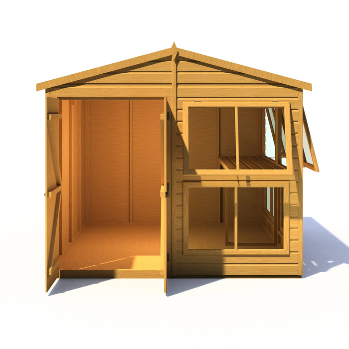 Sun Hut Potting Shed - 8'x8' - Chestnut Mill