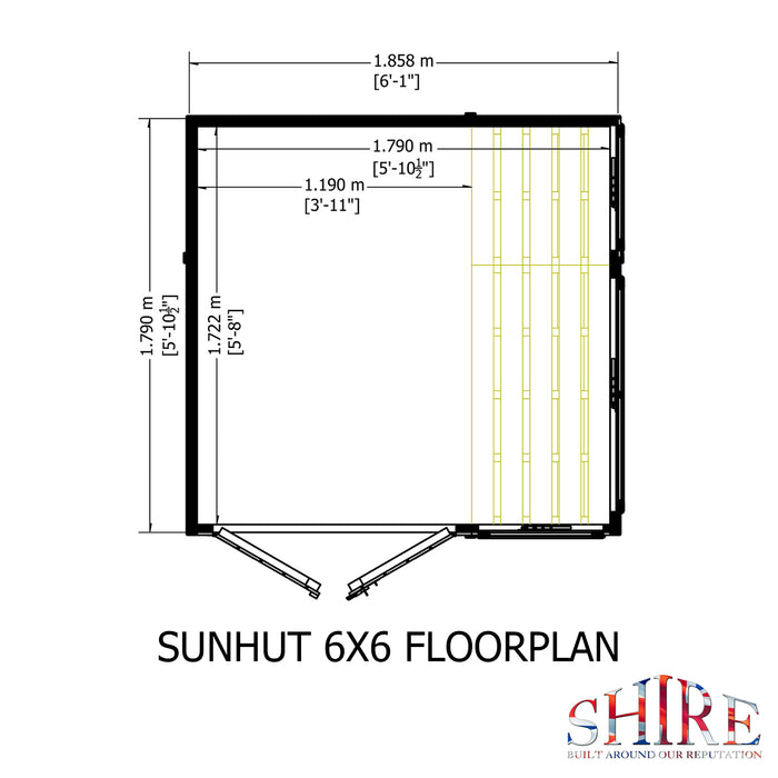 Sun Hut Potting Shed - 6'x6'
