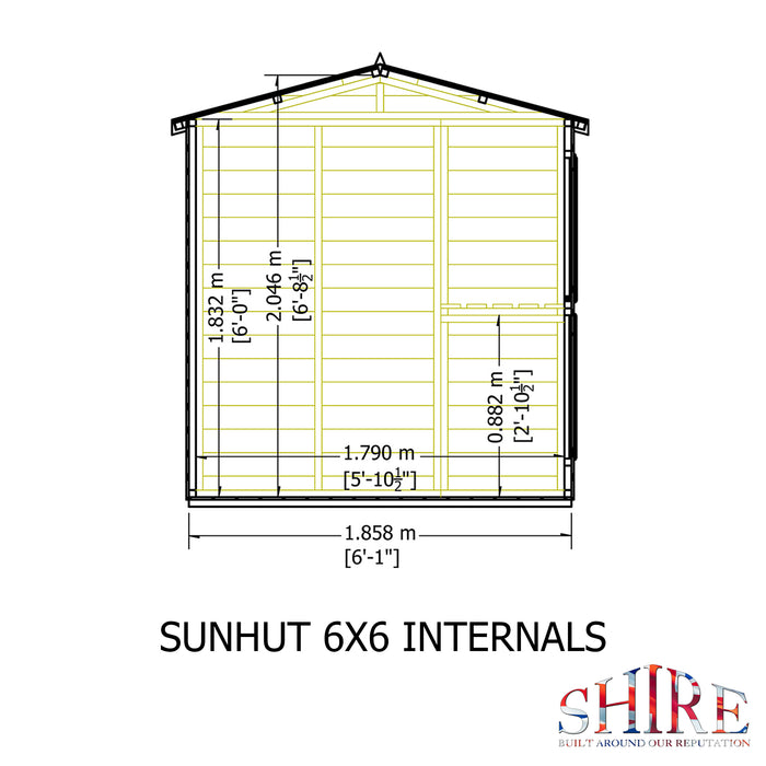 Sun Hut Potting Shed - 6'x6'