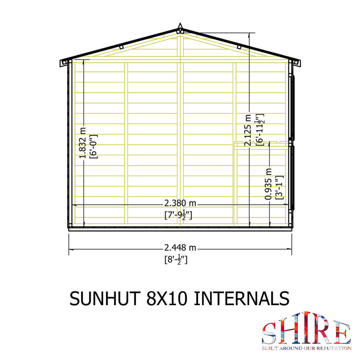 Sun Hut Potting Shed - 8'x10'