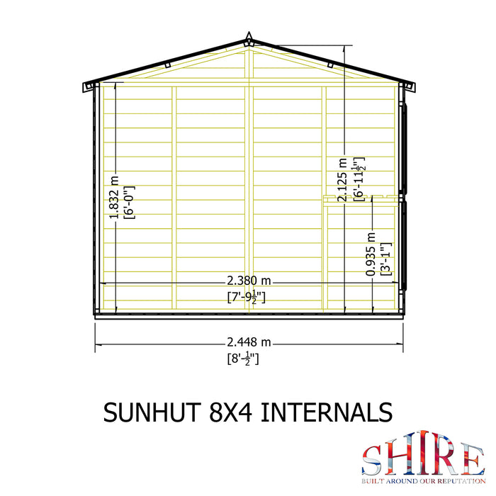 Sun Hut Potting Shed - 8'x4'
