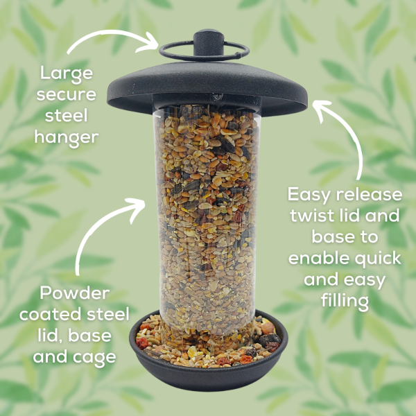 Twist & Release Steel Seed Feeder