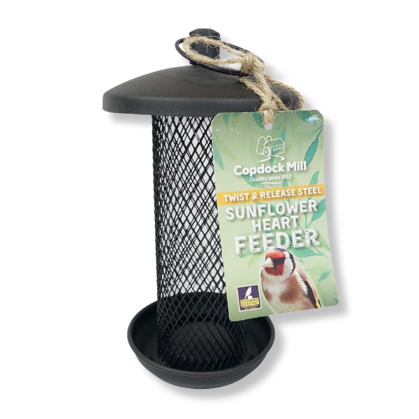 Twist & Release Steel Sunflower Hearts Feeder Small