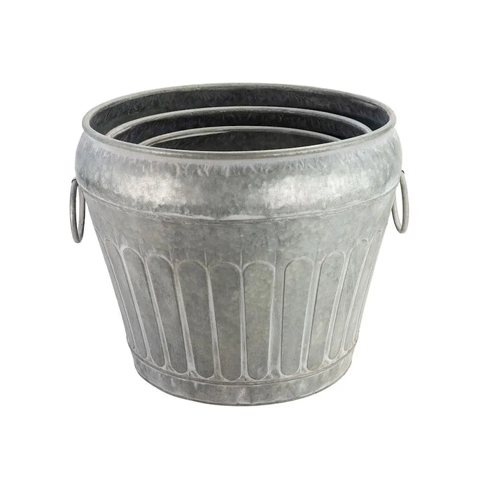 URN PLANTER - SET OF 3 - ANTIQUE Galvanised Ascalon