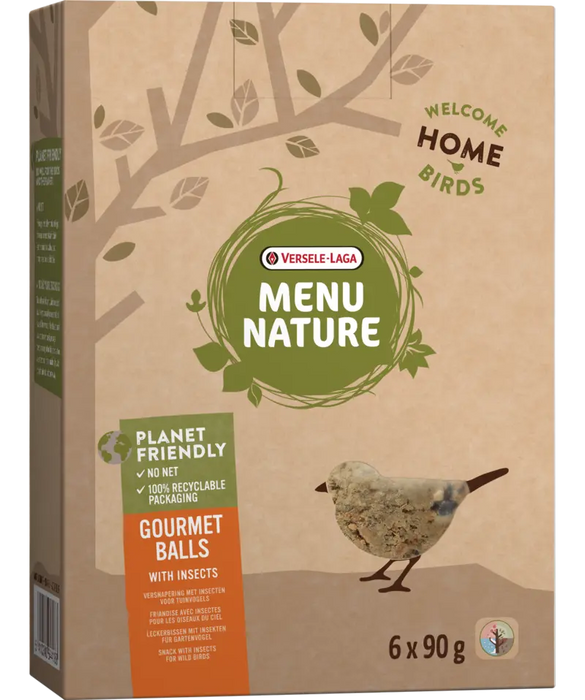 Versele-Laga Menu Nature Gourmet Ball Insect 6x 90g - Chestnut Mill