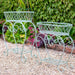 WIRE PLANTER WITH STAND  - SET OF 2 - GREEN Ascalon