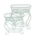 WIRE PLANTER WITH STAND  - SET OF 2 - GREEN Ascalon