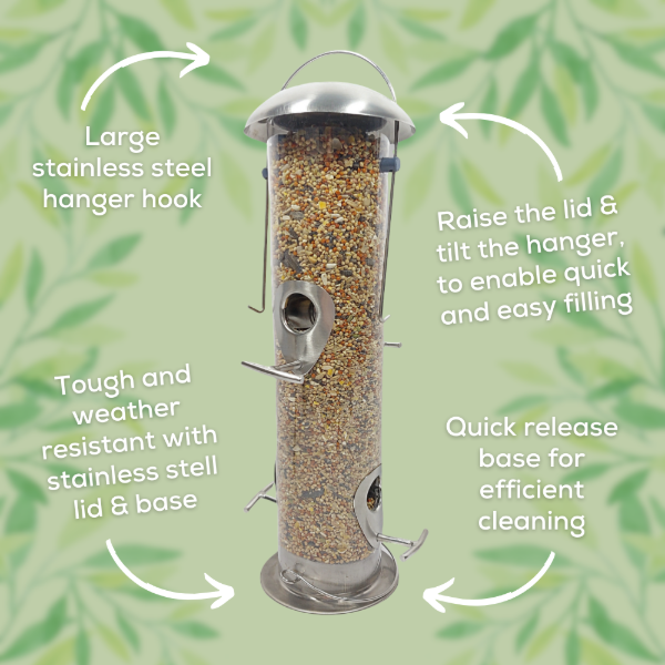 Stainless Steel Heavy Duty Seed Feeder