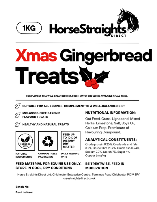 Horse Straights Direct Christmas Gingerbread Treats for Horses 1kg