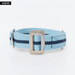Ruff & Tumble All-Terrain canvas dog collar in Sky Blue / Navy