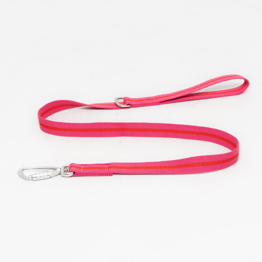 Ruff & Tumble All-Terrain canvas dog lead in Fuchsia / Scarlet