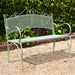 Ascalon Aquitaine Peacock Metal Garden Bench – Sage Green