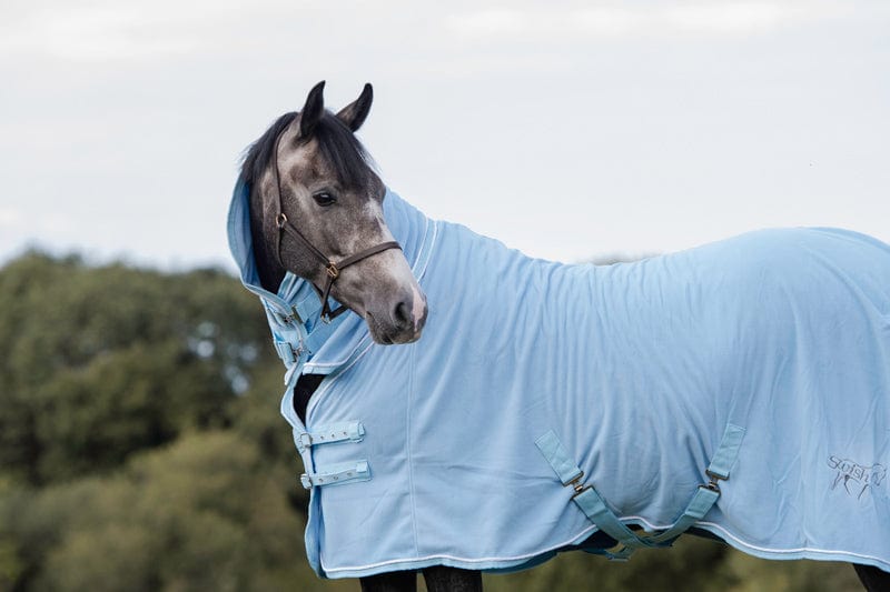 Swish Fixed-Neck Fleece Rug – Baby Blue