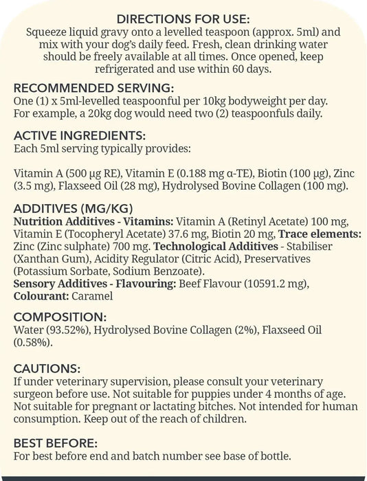 Itch Relief Gravy – 290ml
Soothes itchy skin, reduces dryness, promotes a shiny coat