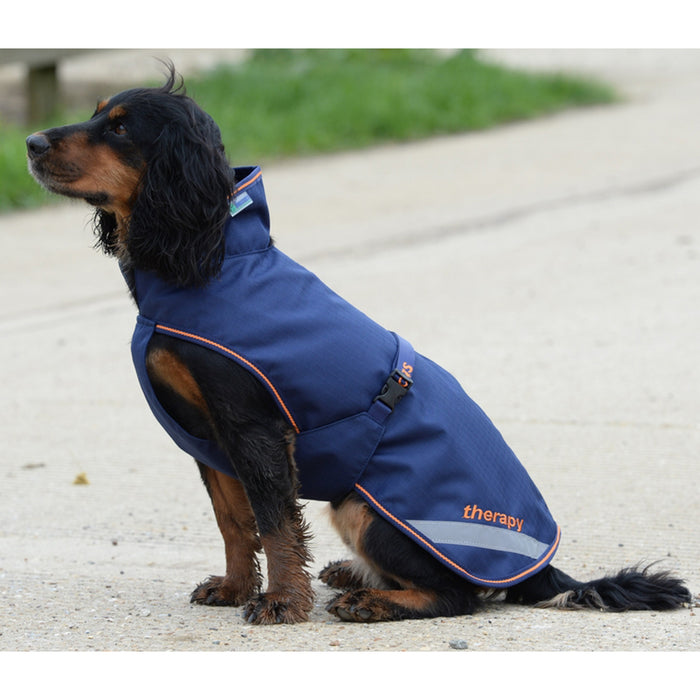 Bucas Therapy Dog Coat – Navy/Orange