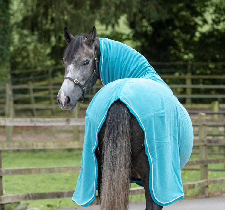 Swish Fixed-Neck Fleece Rug – Turquoise