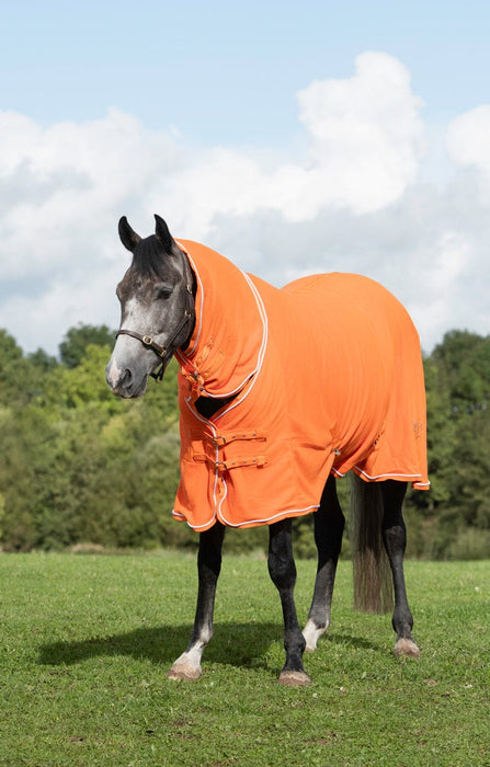 Swish Fixed-Neck Fleece Rug – Orange