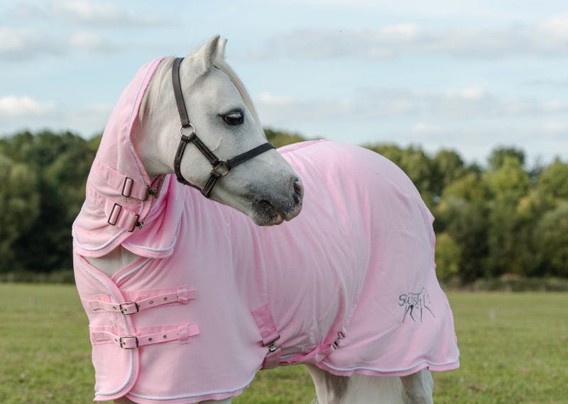Swish Fixed-Neck Fleece Rug – Baby Pink