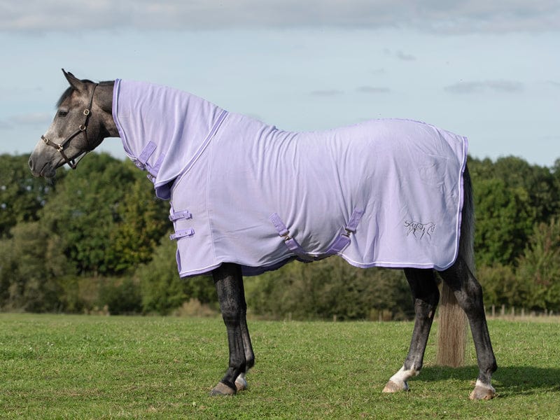 Swish Fixed-Neck Fleece Rug – Violet