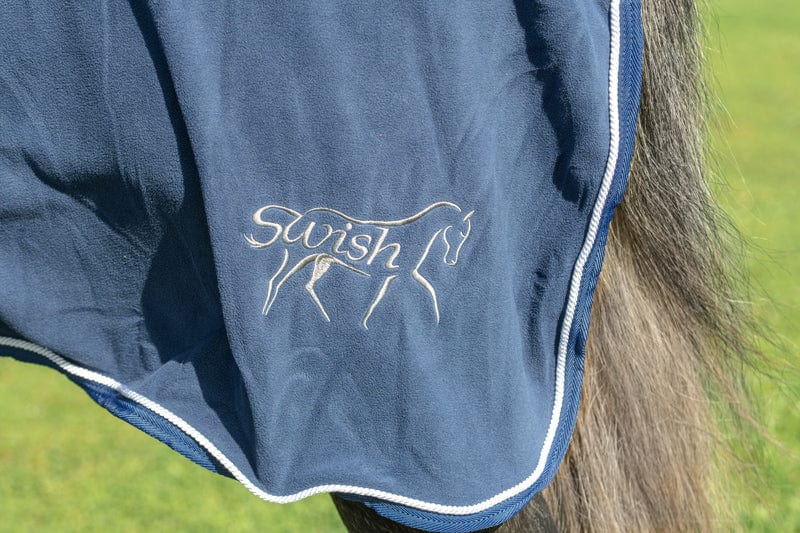 Swish Fixed-Neck Fleece Rug – Navy
