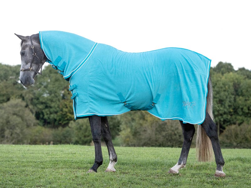 Swish Fixed-Neck Fleece Rug – Turquoise