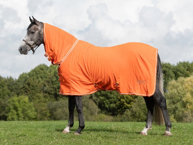 Swish Fixed-Neck Fleece Rug – Orange