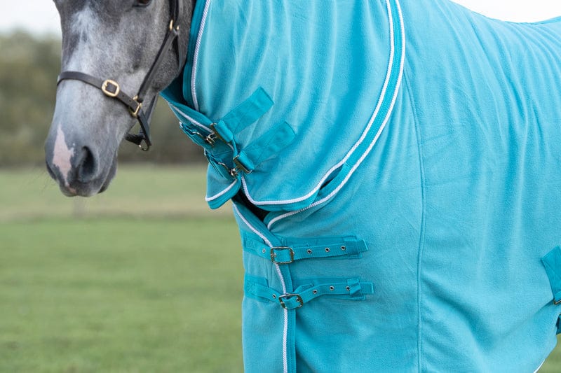 Swish Fixed-Neck Fleece Rug – Turquoise